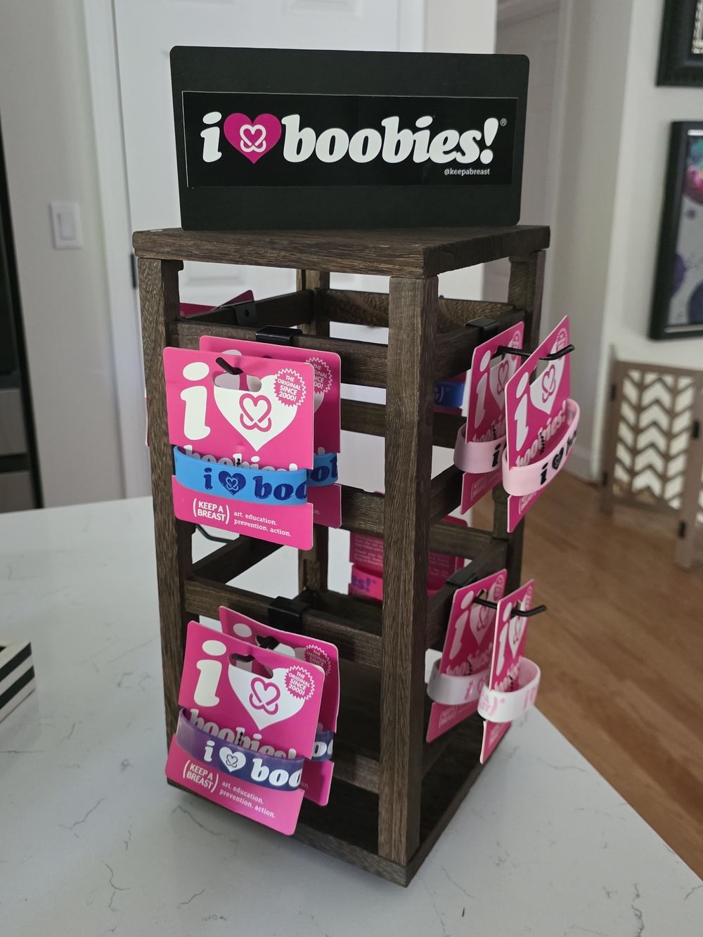 I ❤ Boobies- Breast Cancer Awareness Bracelet